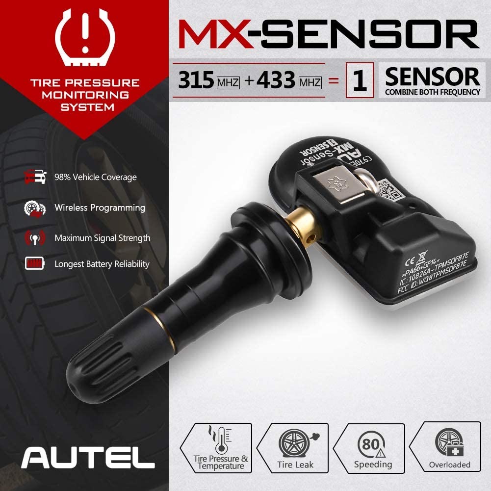 4pcs Autel MX-Sensor 315MHz+433MHz 2 in 1 Universal Programmable