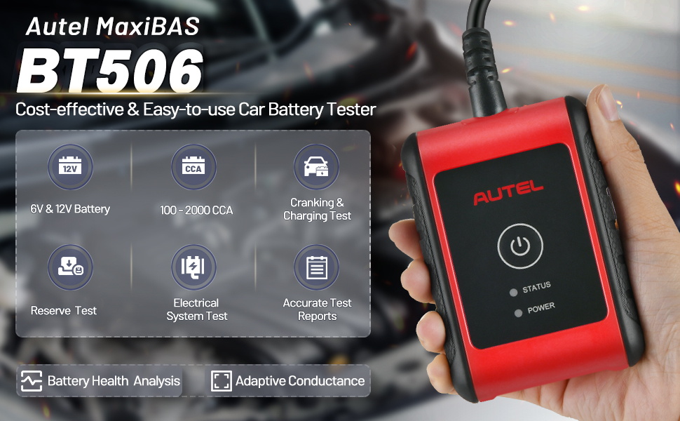  Autel MaxiBAS BT506 with TPMS Tool Vehicle Battery